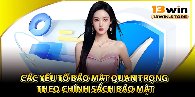 Các yếu tố bảo mật quan trọng theo chính sách bảo mật